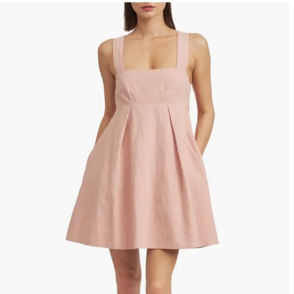 NWT Pink Linen Minidress- En Saison